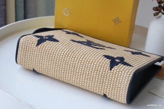 WIS Monogram Toiletry LOUIS Pouch Raffia VUITTON 1017